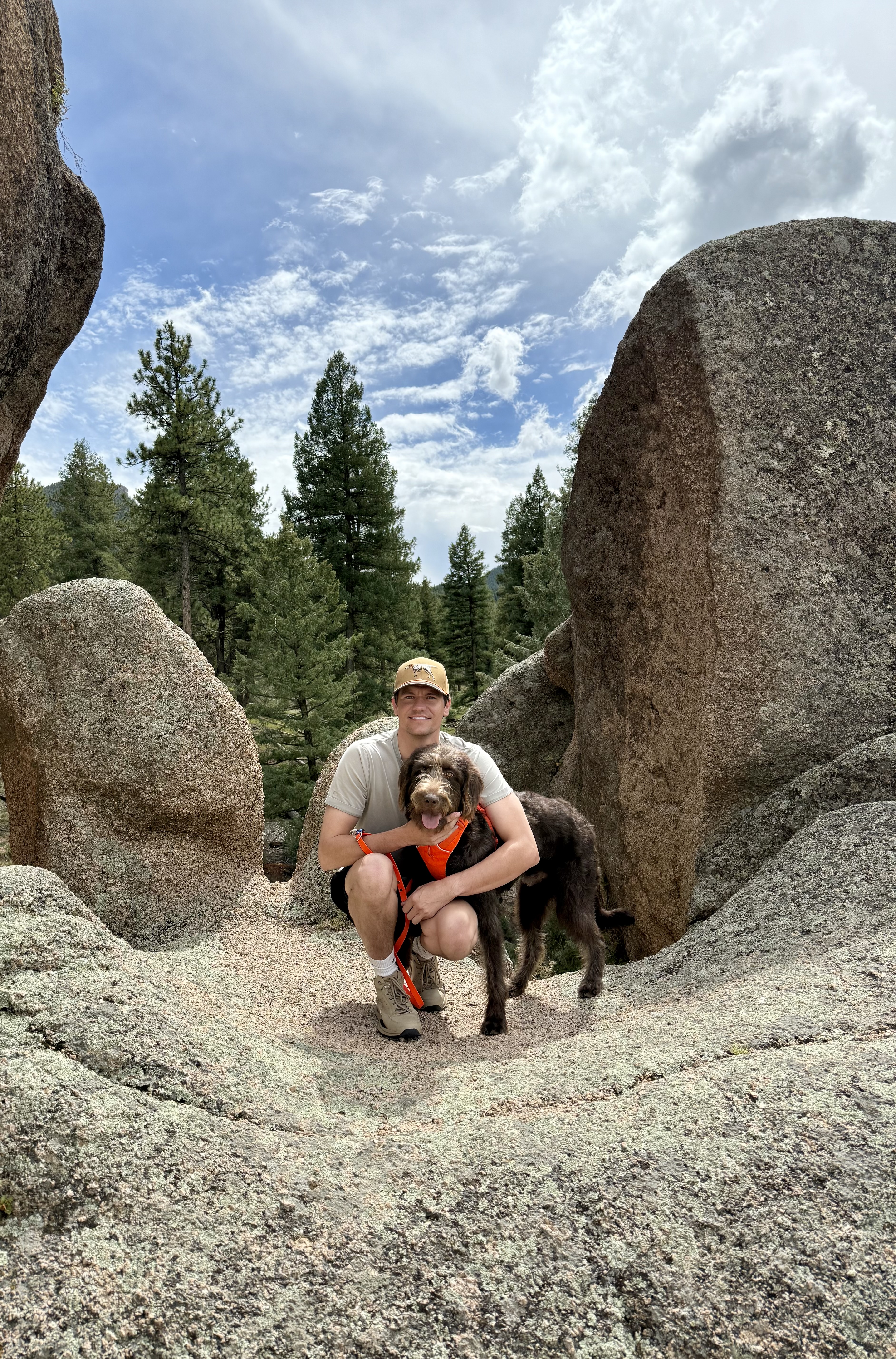 Campstash founder Chandler with Waylon
