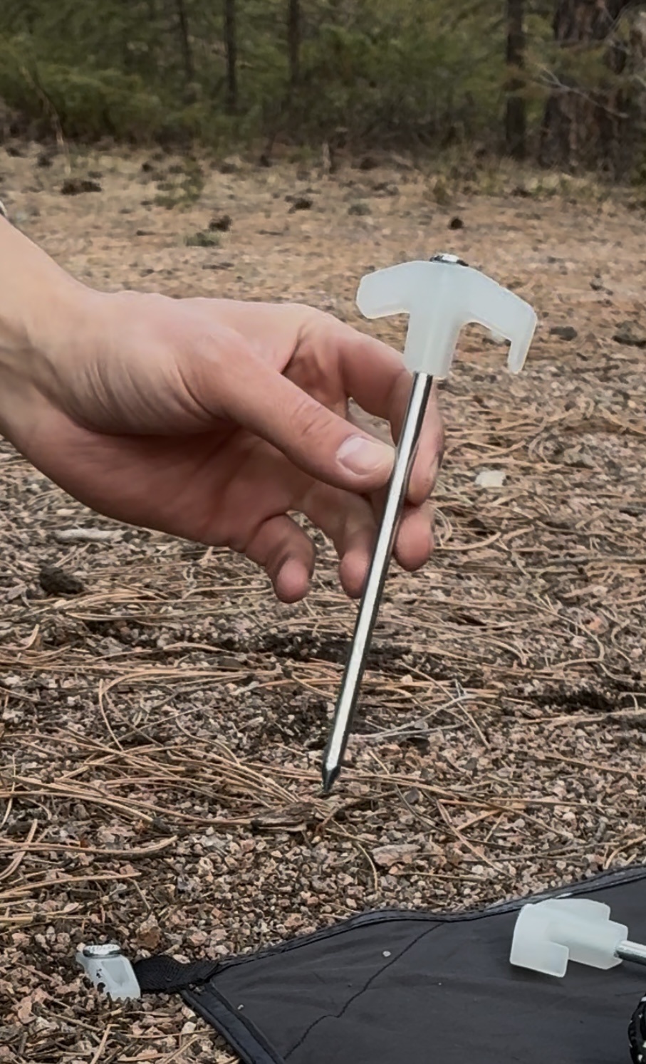 Campstash tent stake closeup