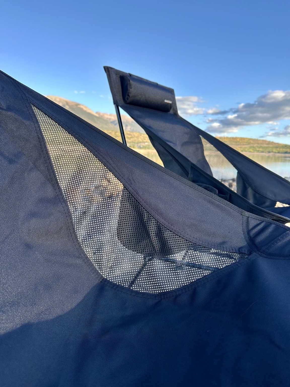 Campstash chair 600D Oxford fabric and breathable mesh side panel