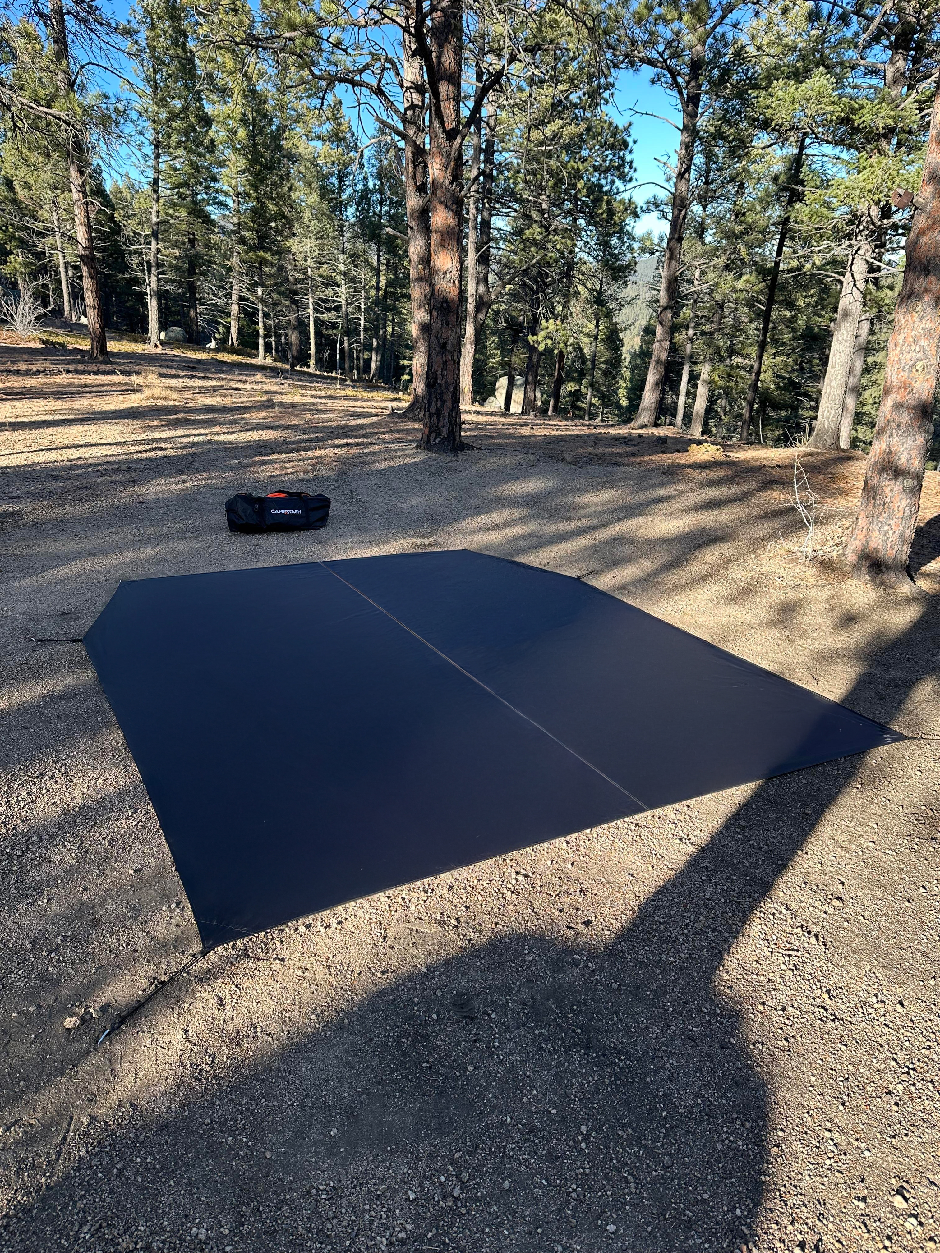 Waterproof footprint laid out